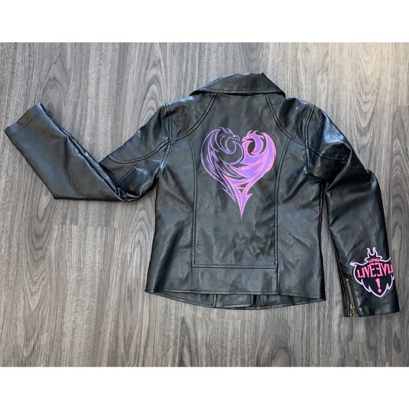Disney Other - Disney Descendants Faux Leather Jacket. Size 9-10 - Hard To Find